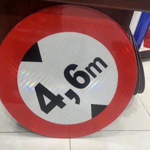 Biển báo giới hạn độ cao phi 70cm decal phản quang tổ ong