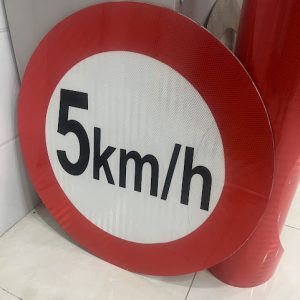 Biển báo giới hạn tốc độ 5Km/h decal phản quang tổ ong