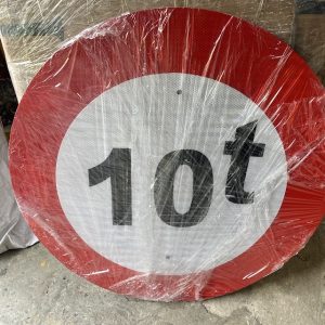 Biển báo giới hạn trọng tải xe 10 tấn decal phản quang tổ ong