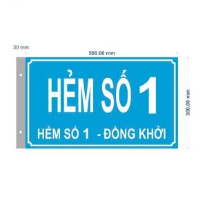 Biển báo tên đường 500 x 300mm decal phản quang tổ ong